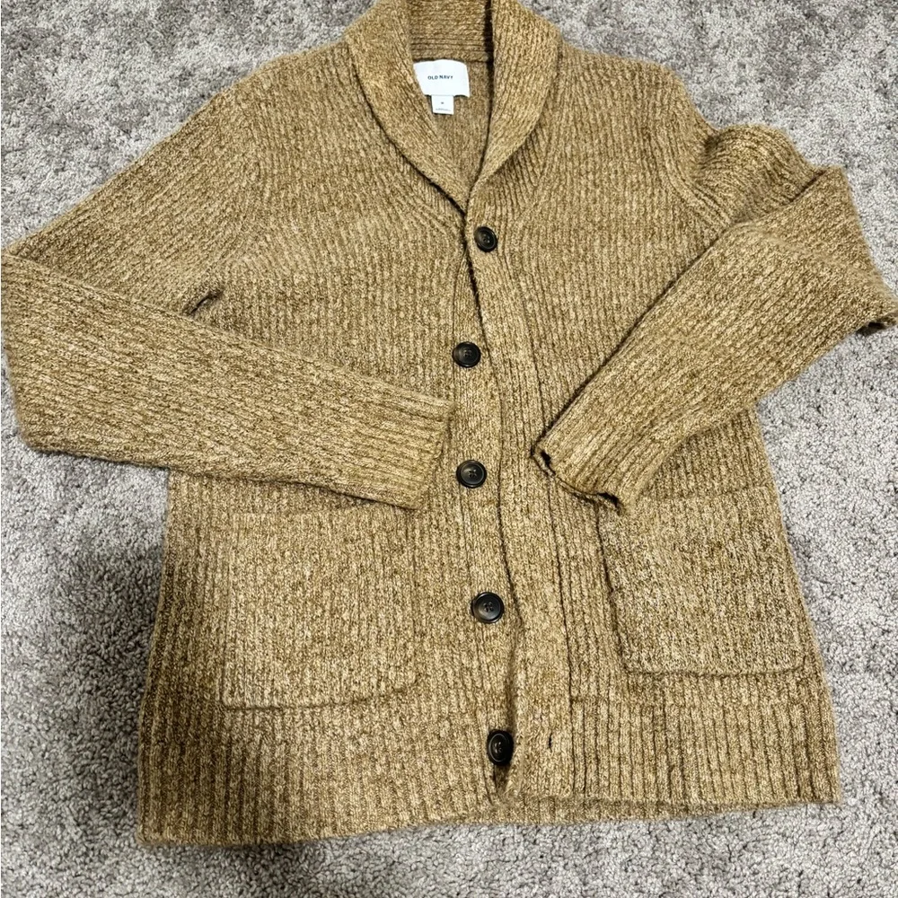 Old Navy Men's Brown Cardigan Sweater - Picture 1 of 3